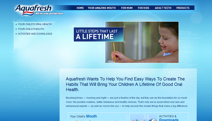 Aquafresh Global Websites