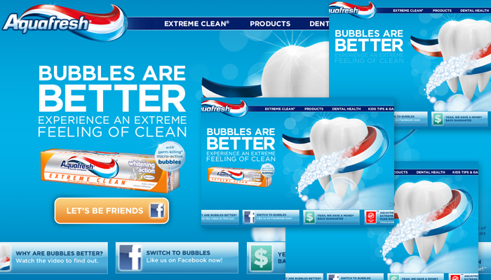 Aquafresh HTML5 Homepage Animation