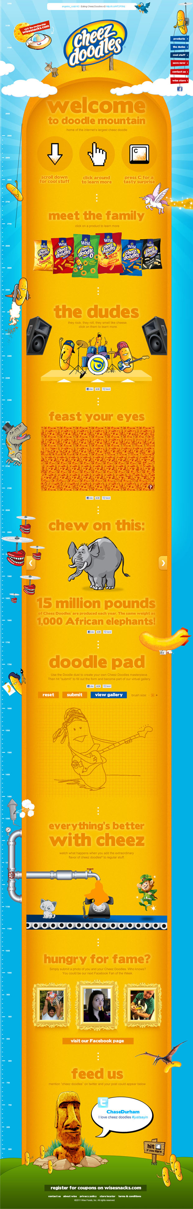 Cheezdoodles Micro-Site