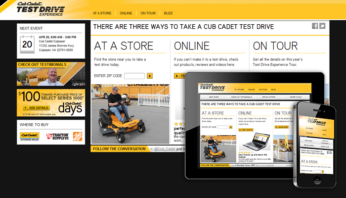 Cub Cadet Experience Micro-Site