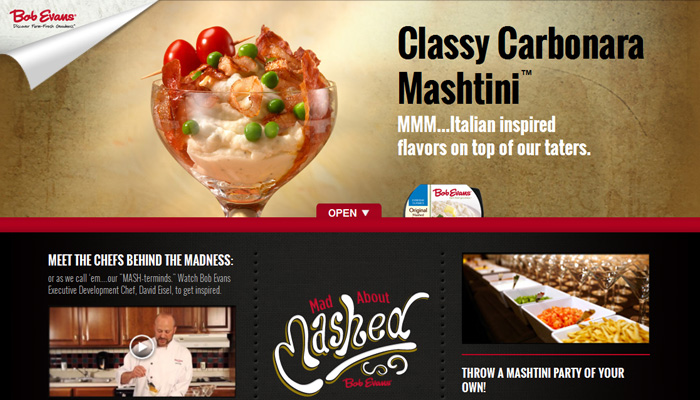Bob Evans Mashtini Micro-Site