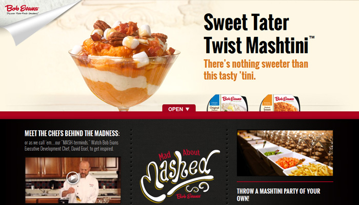 Bob Evans Mashtini Micro-Site