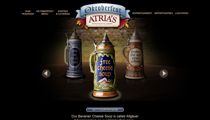 Atria's Oktoberfest Micro-Site