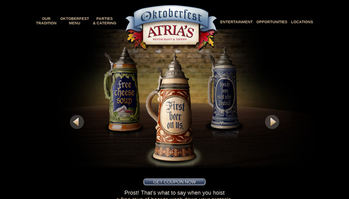 Atria's Oktoberfest Micro-Site