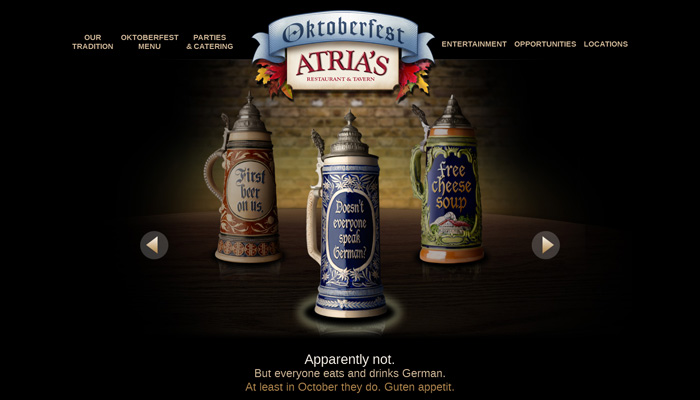 Atria's Oktoberfest Micro-Site