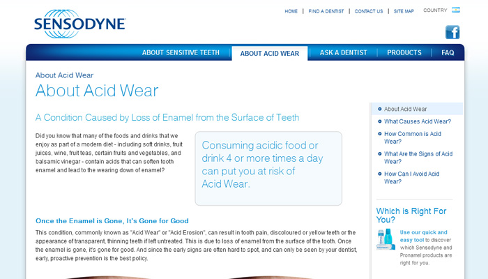 Sensodyne Global Websites