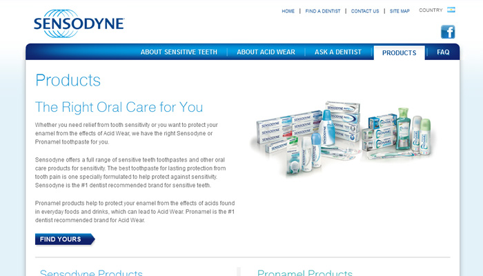 Sensodyne Global Websites