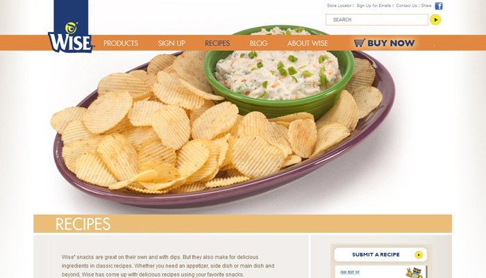 Wise Snacks Website